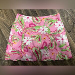 Pink Paisley Floral Skirt